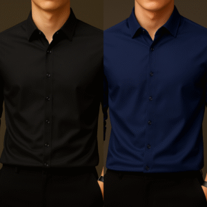 Micro Spandex - Black+Navy Blue