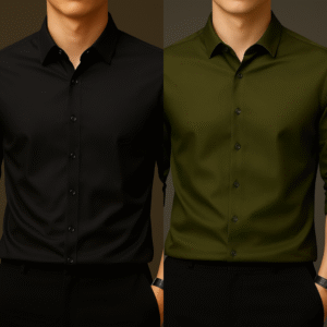 Micro Spandex - Black+Olive