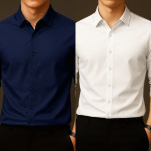 Micro Spandex - Navy Blue+White